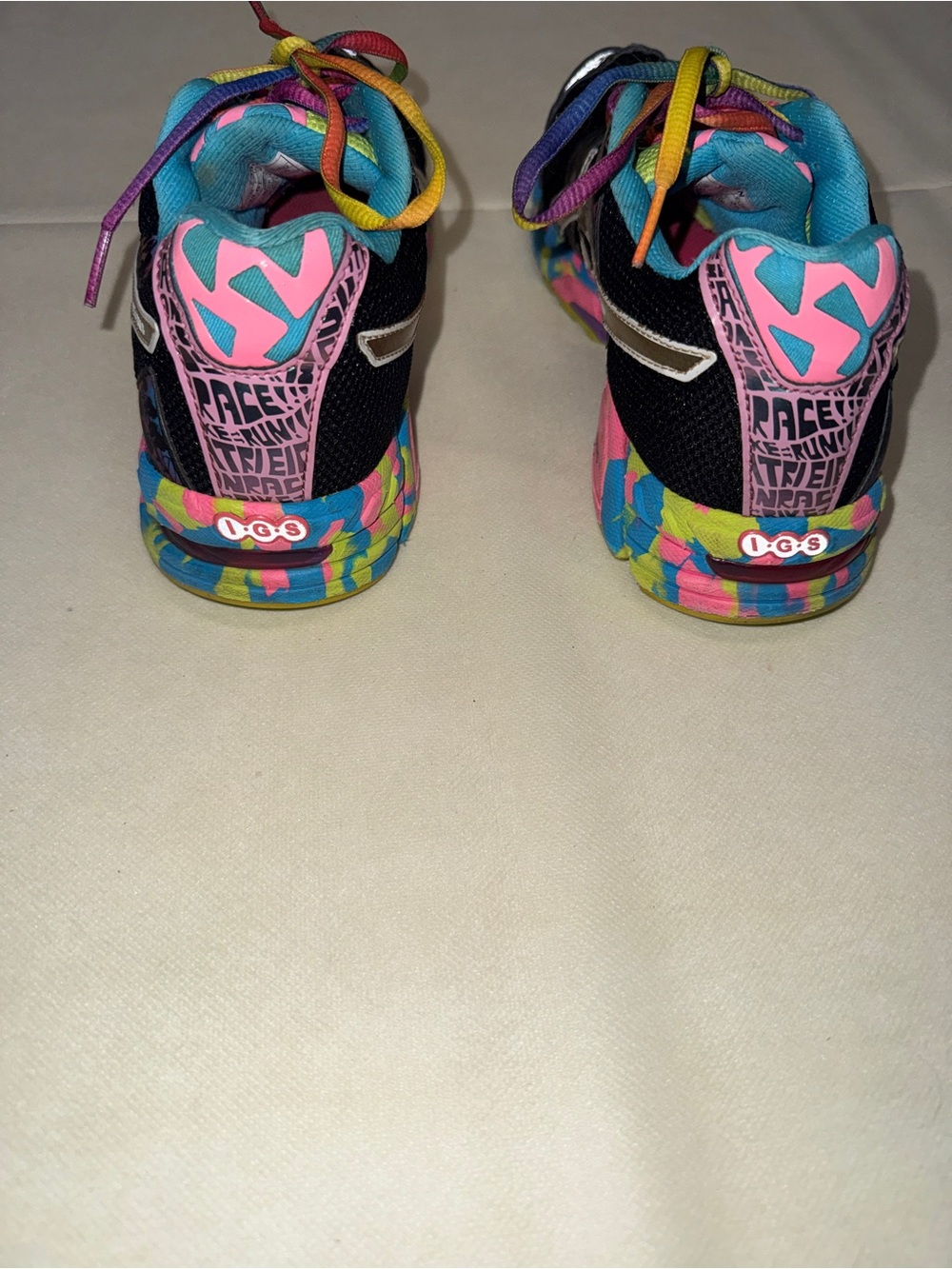 ASICS Black Athletic Sneakers with Multicolor Accents - Picture 3 of 9